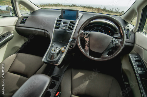 Photo of the dashboard in the car