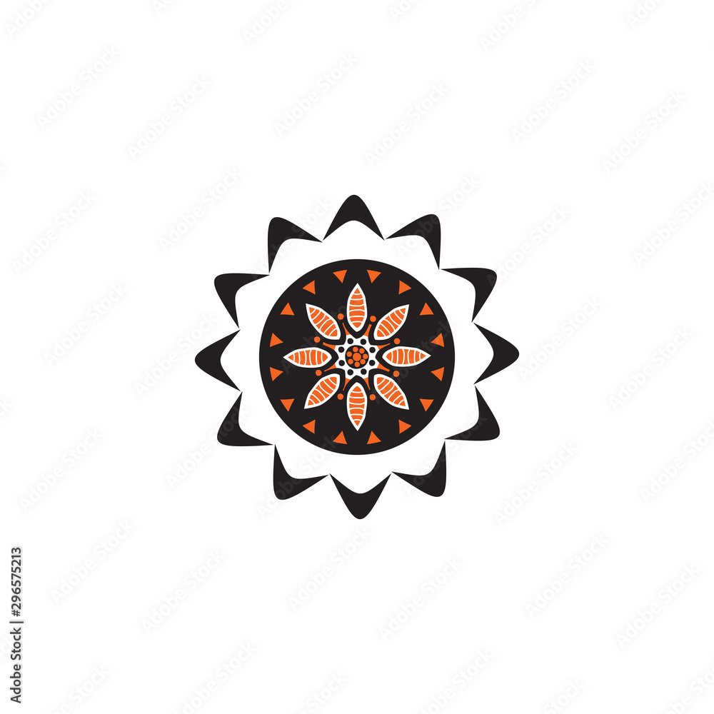Aboriginal art dots painting icon logo design vector illustration template Aboriginal art dots painting icon logo design vector illustration template