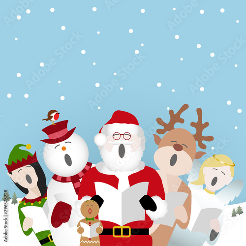singing christmas characters