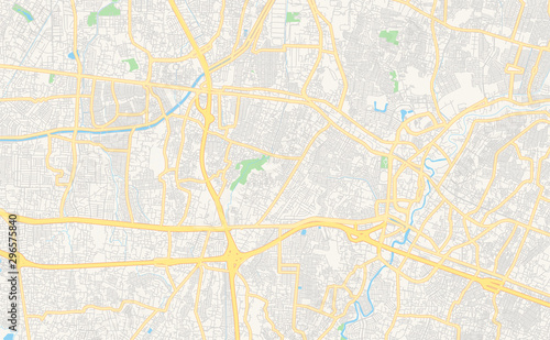 Printable street map of Bekasi  Indonesia