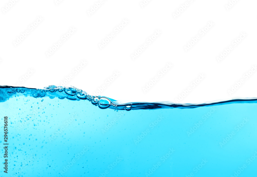 Closed up of beautiful splash and nice bubbles of pure water isolated on white background, use as wallpaper, natural concept Closed up of beautiful splash and nice bubbles of pure water isolated on white background, use as wallpaper, natural concept