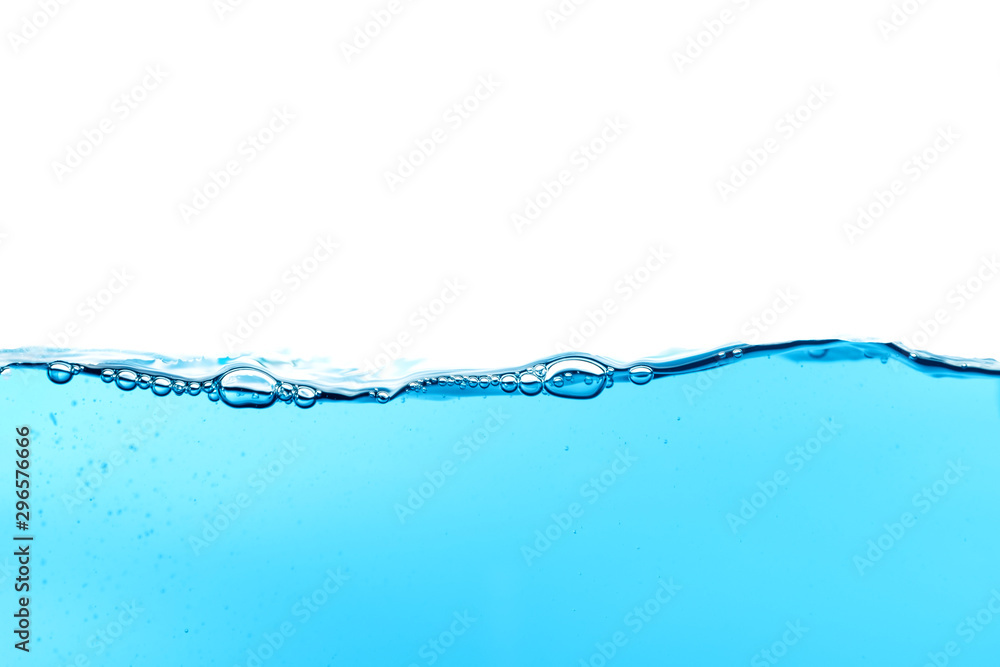 Closed up of beautiful splash and nice bubbles of pure water isolated on white background, use as wallpaper, natural concept Closed up of beautiful splash and nice bubbles of pure water isolated on white background, use as wallpaper, natural concept