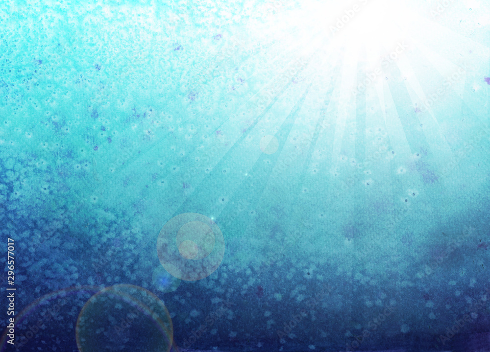 Fototapeta premium The background image is blue, silver, water white, shading like under the sea.