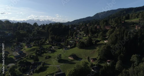 Gryon-Villars travelling - Aerial 4K photo