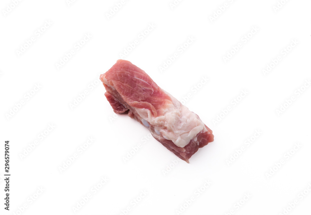 bone pork on isolated white background bone pork on isolated white background