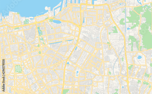 Printable street map of North Jakarta  Indonesia