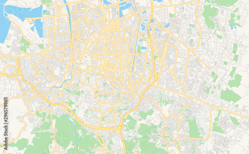 Printable street map of Semarang, Indonesia