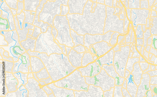 Printable street map of South Tangerang, Indonesia