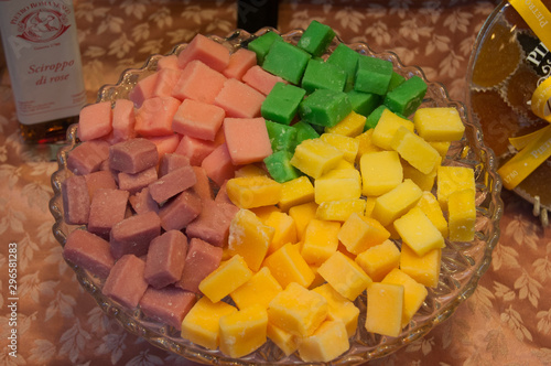 tray of colorful candies photo
