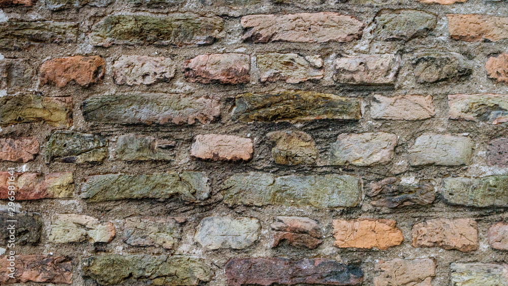 Fototapeta premium Cracked old brick wall texture background
