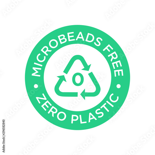 Microbeads free icon. Zero plastic symbol.