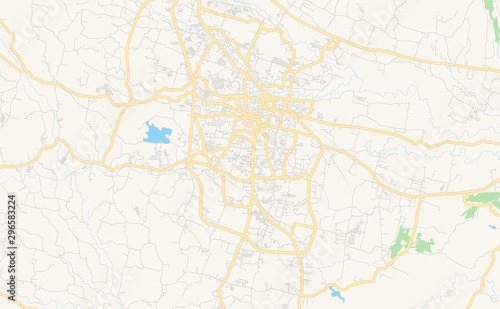 Printable street map of Tasikmalaya, Indonesia