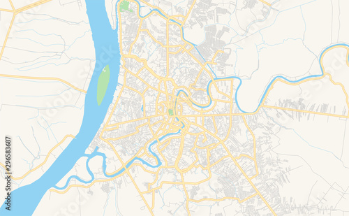 Printable street map of Banjarmasin, Indonesia