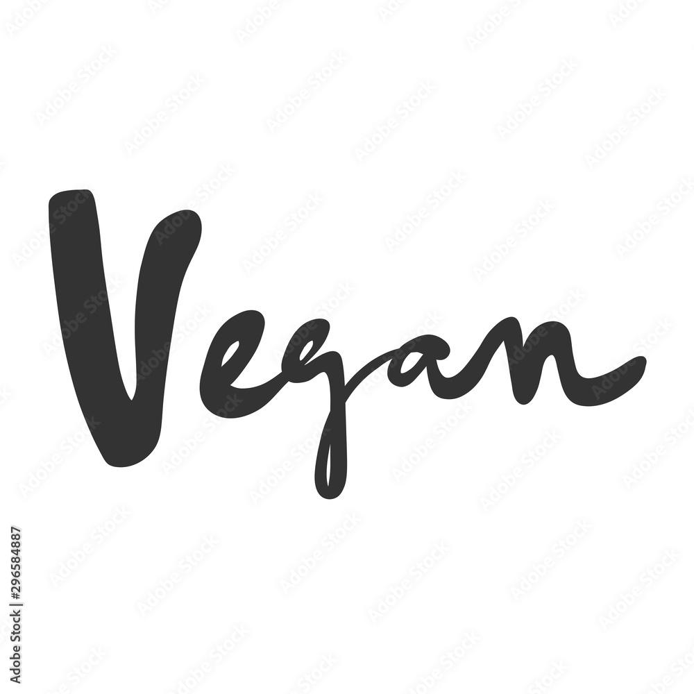 Vegan. Green eco bio sticker for social media content. Vector hand drawn illustration design. Vegan. Green eco bio sticker for social media content. Vector hand drawn illustration design.