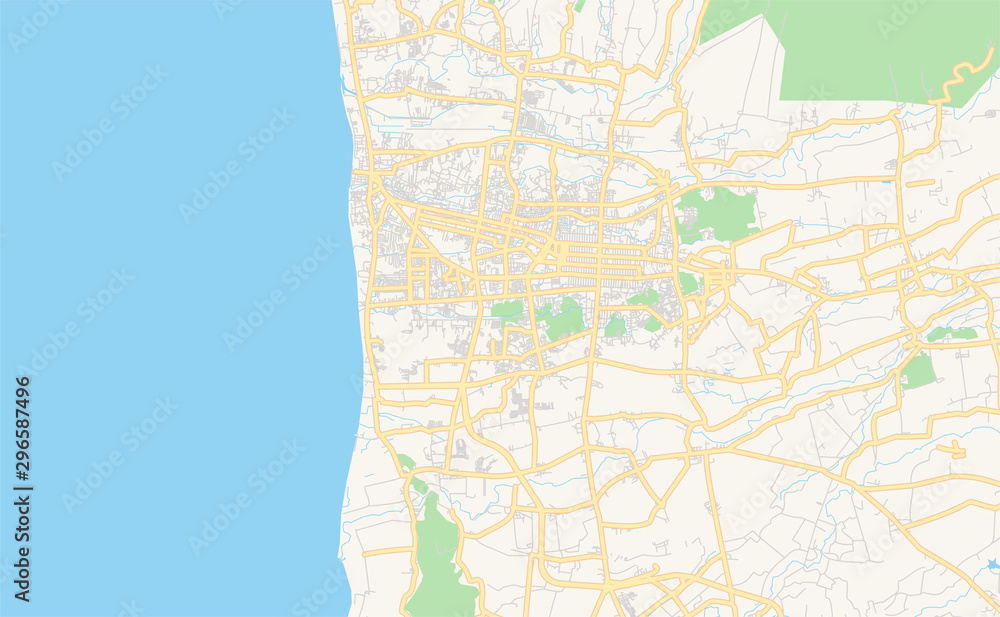 Printable street map of Mataram, Indonesia