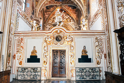 The antique church of the charterhouse of Saint Lorenzo, Padula, Salerno, Italy © Tony