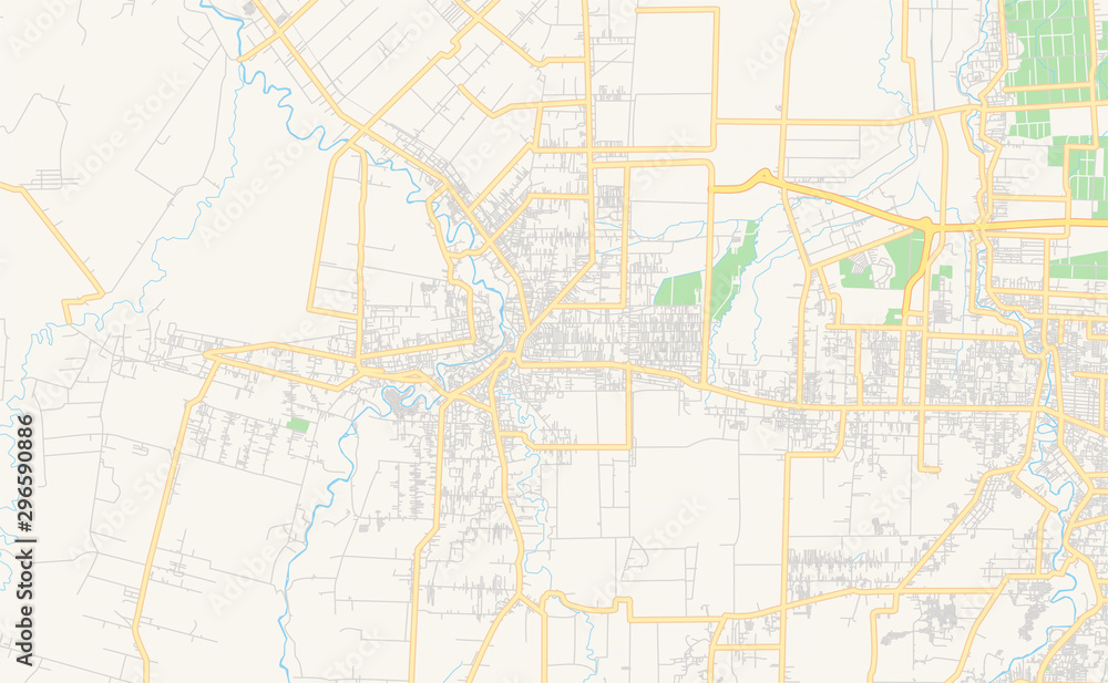 Printable street map of Binjai, Indonesia