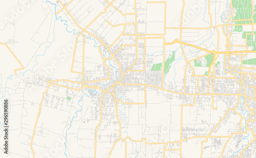Printable street map of Binjai  Indonesia
