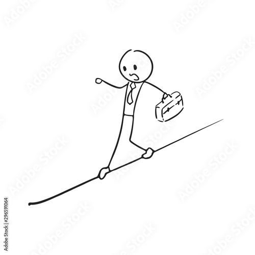 tightrope walker illustration