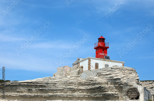 Small Red Lighthouse near Bonifacio Town