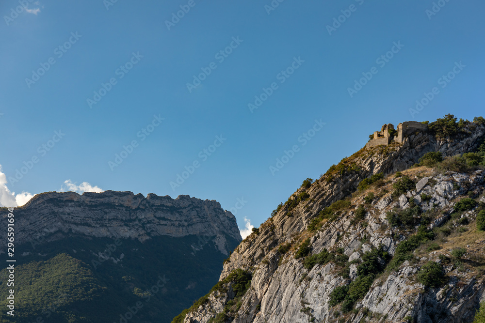 Grenoble, Isere, France - Ruins near the Bastille Fortress