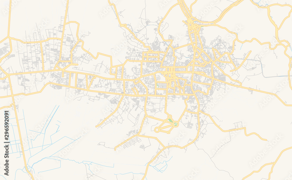 Printable street map of Banjarbaru, Indonesia