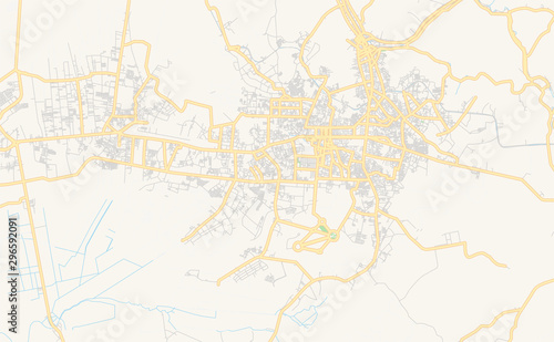 Printable street map of Banjarbaru, Indonesia
