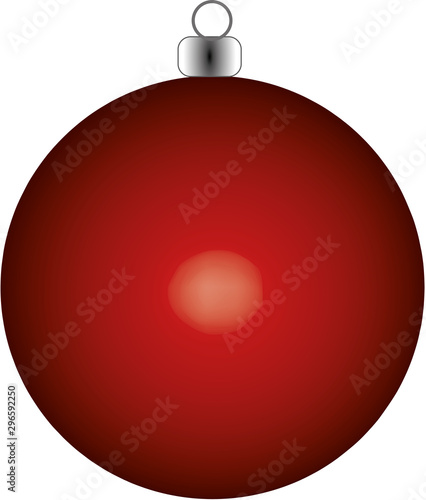 red Christmas tree ball