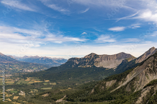 Le Noyer, Hautes-Alpes, France - View to the Champsaur valley from the Col du Noyer