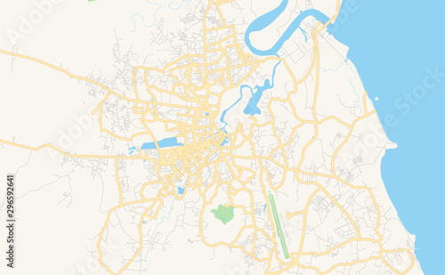 Printable street map of Pangkal Pinang  Indonesia