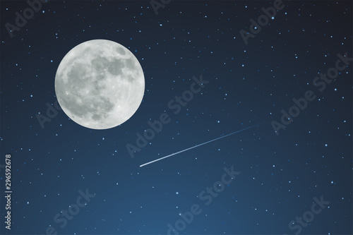 full moon in night sky