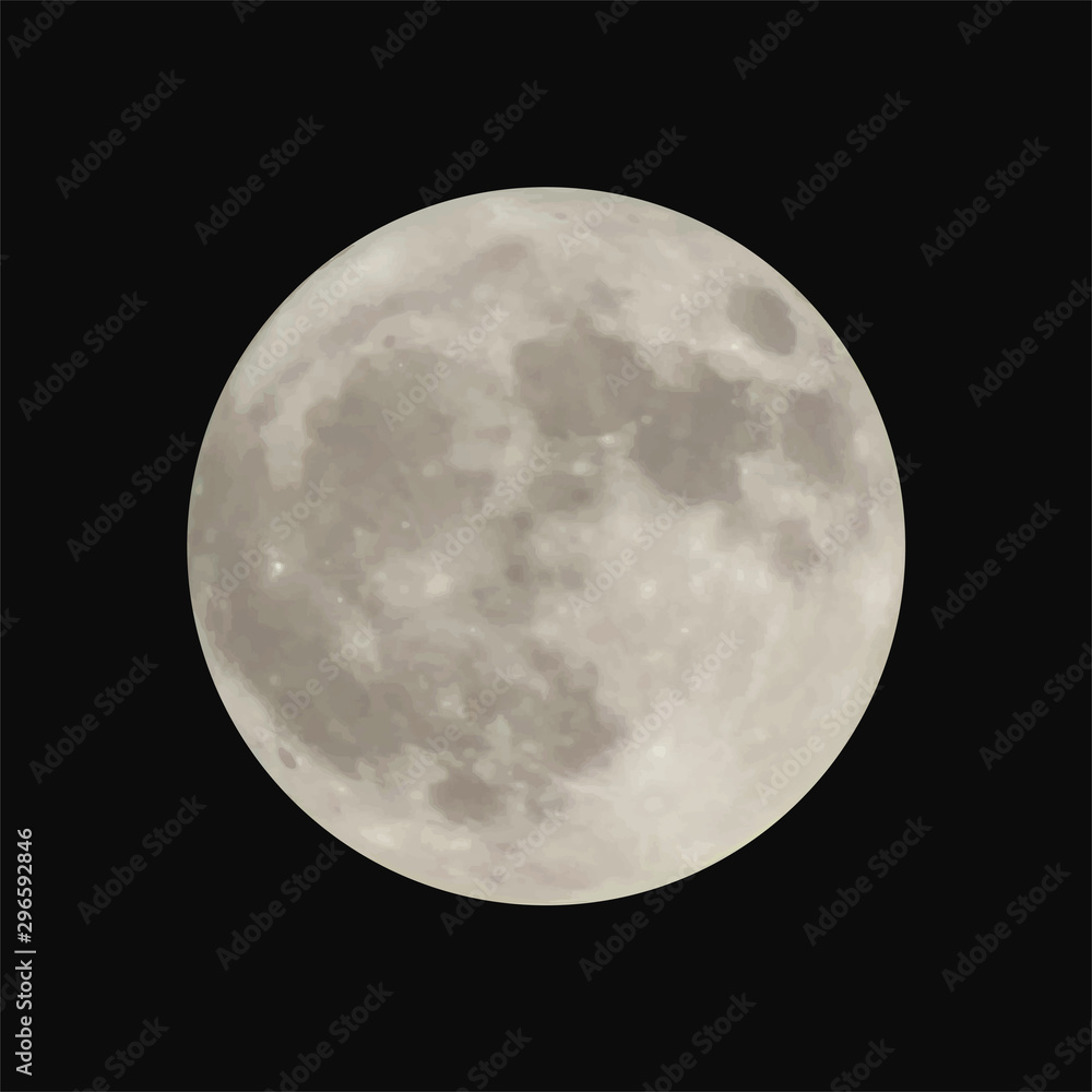 Fototapeta premium realistic vector of full moon