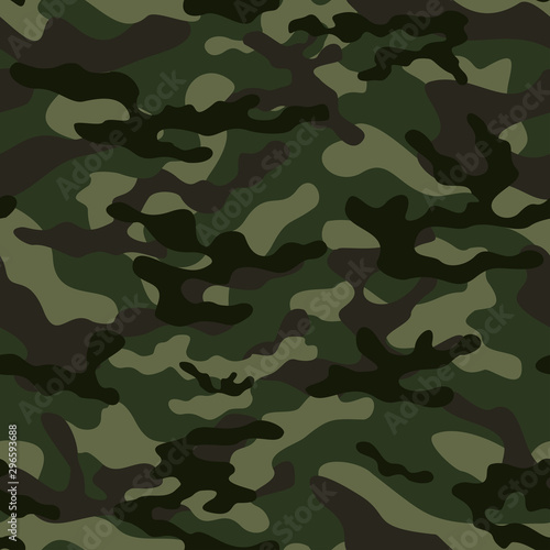  camouflage military green military seamless pattern. Vector