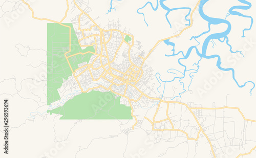 Printable street map of Langsa  Indonesia