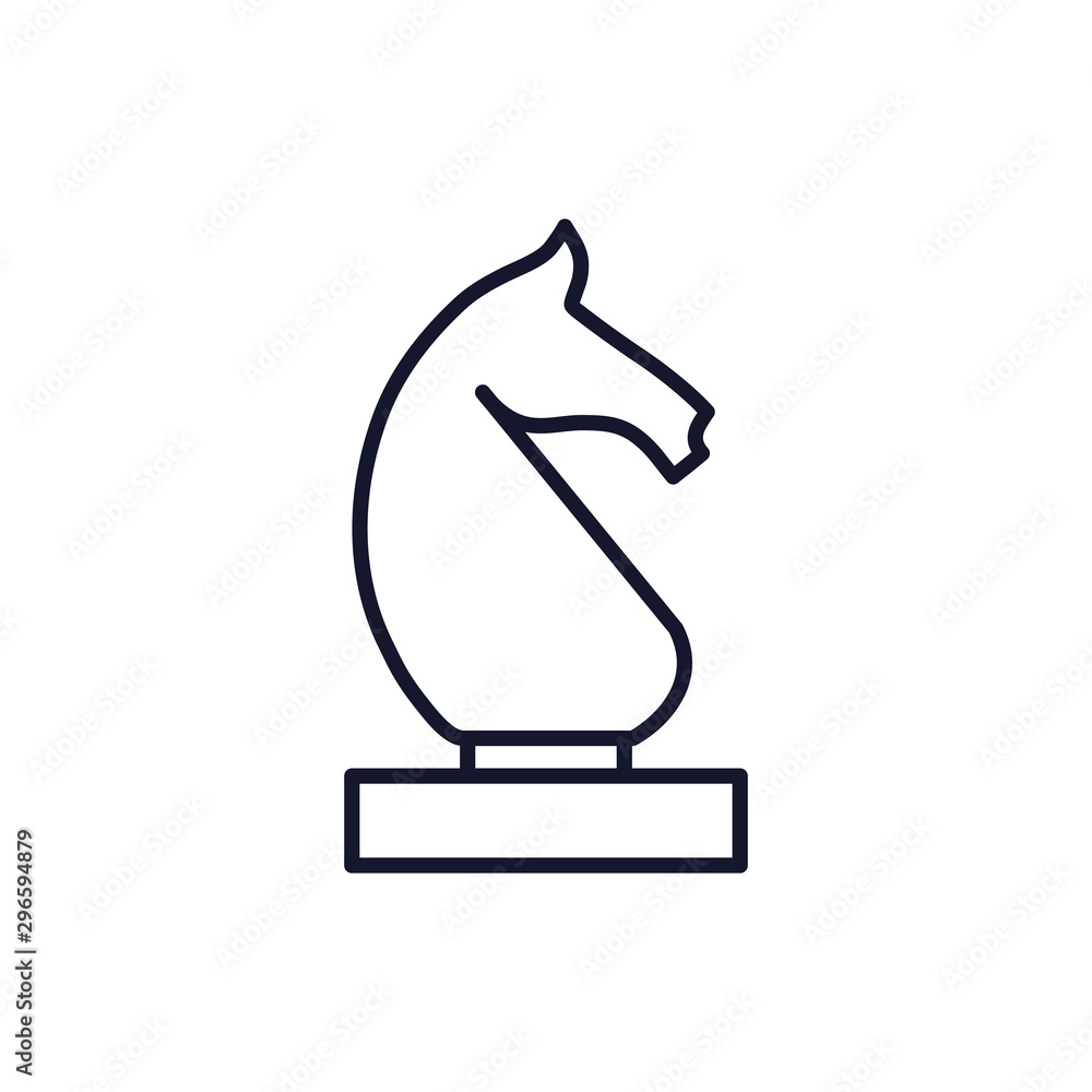 Isolated piece of chess line vector design Isolated piece of chess line vector design