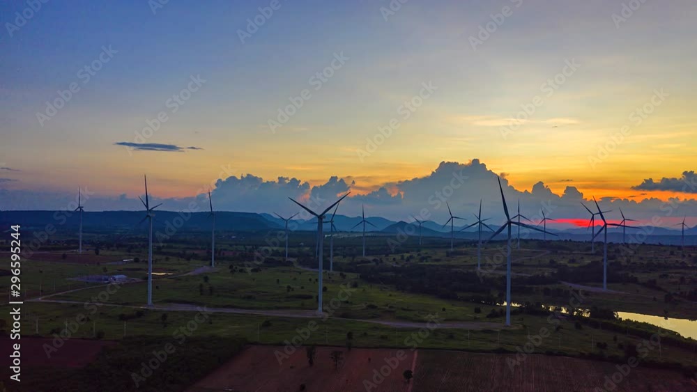 4K.Time lapse Wind turbines Energy Production 4K.Time lapse Wind turbines Energy Production