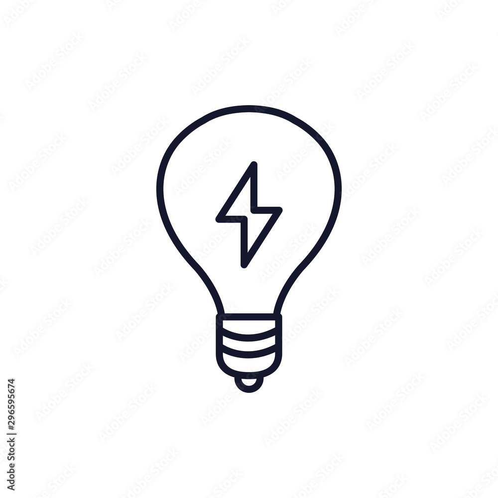 Isolated light bulb icon line vector design Isolated light bulb icon line vector design