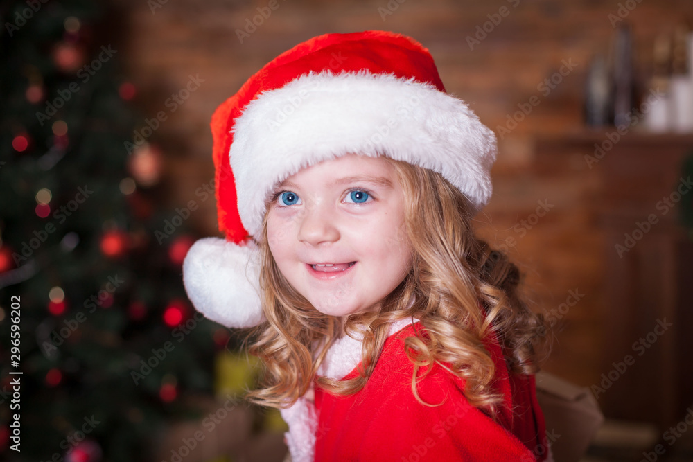 Face, Christmas hat, red suit, gift Face, Christmas hat, red suit, gift
