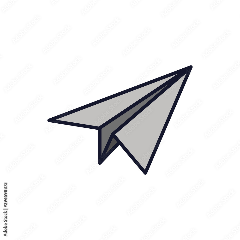 Isolated paperplane fill vector design Isolated paperplane fill vector design