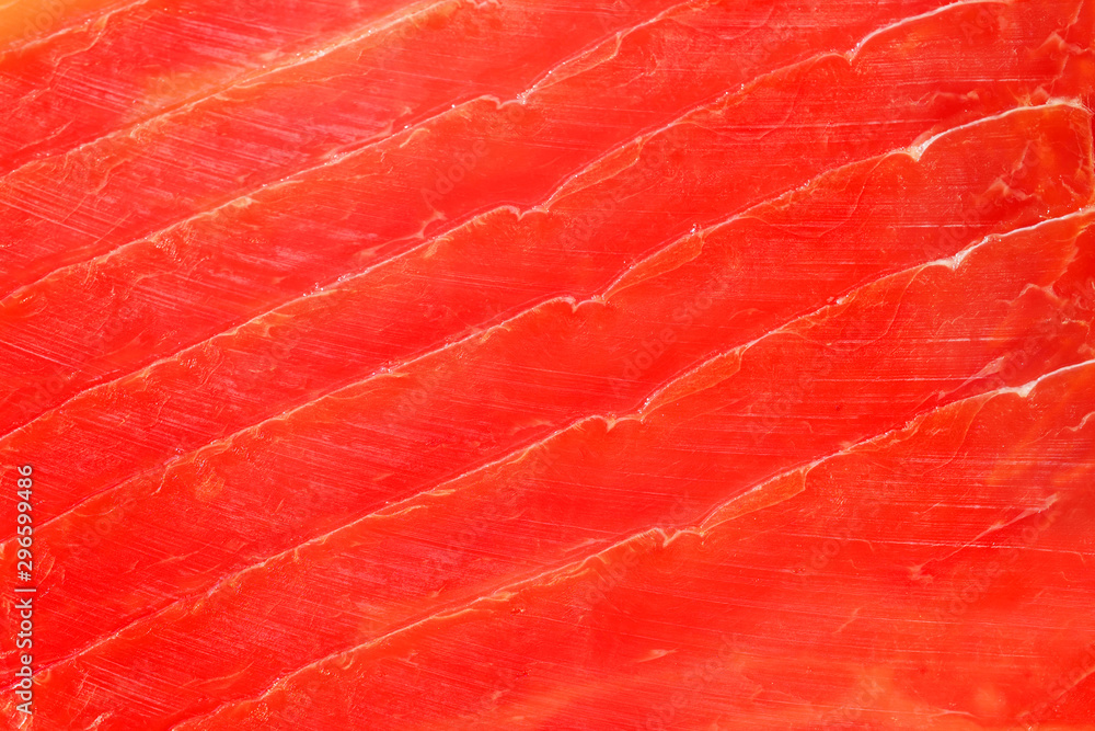 Hamon sliced, meat background. Jamon