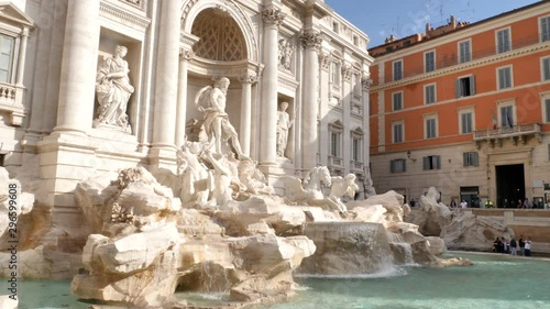 Trevi Fountain, Rome, Italy. 4K