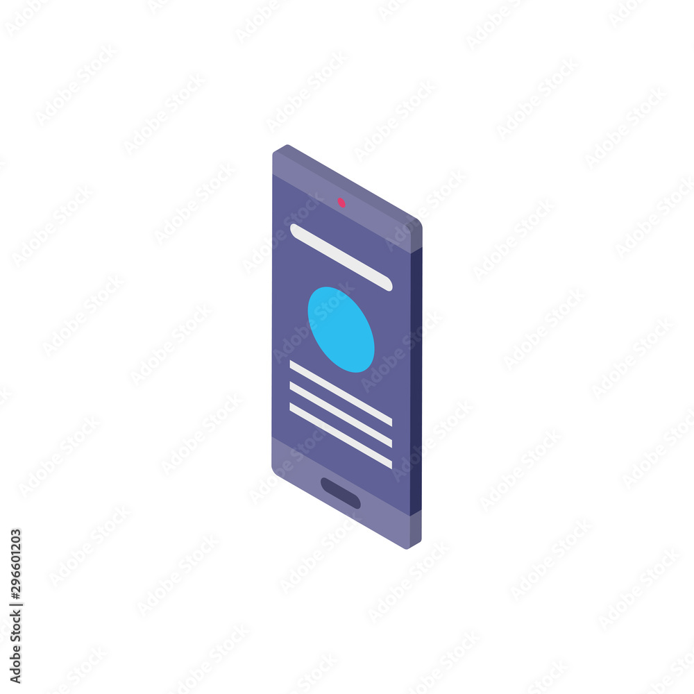 Digital smartphone isometric icon vector design Digital smartphone isometric icon vector design