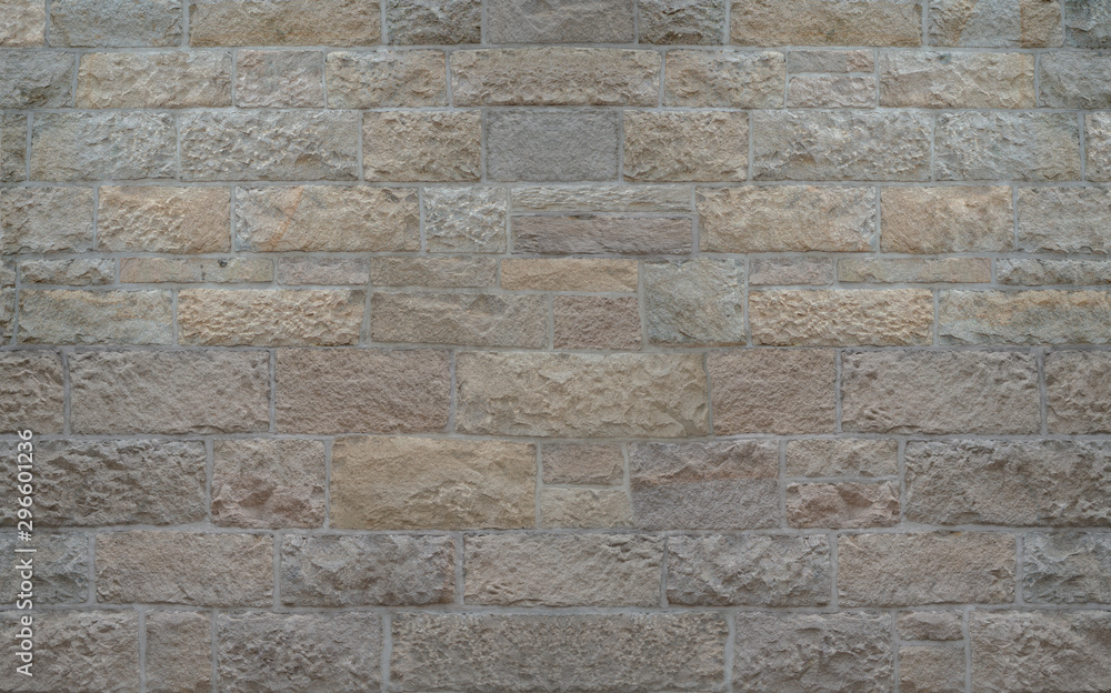 grey tan solid verious sizes block rock cement grout wall