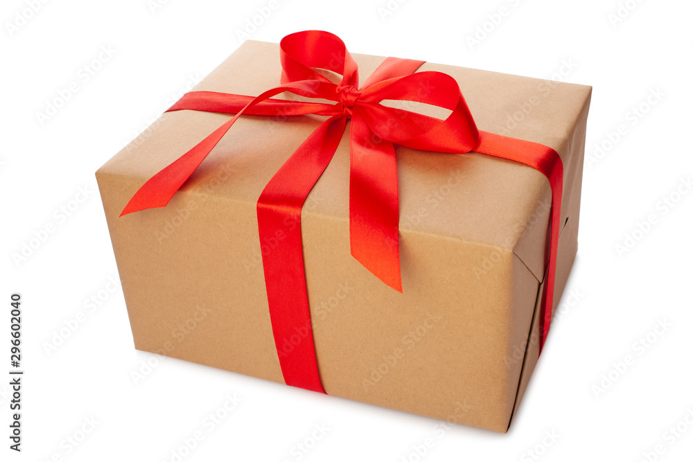 Beautiful gift box on white background. Present for Christmas Beautiful gift box on white background. Present for Christmas