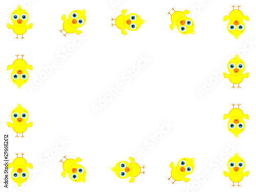 Wonderful background design created from many little yellow chicks