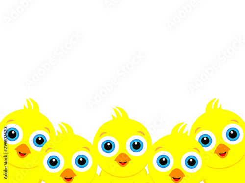 Wonderful background design created from many little yellow chicks