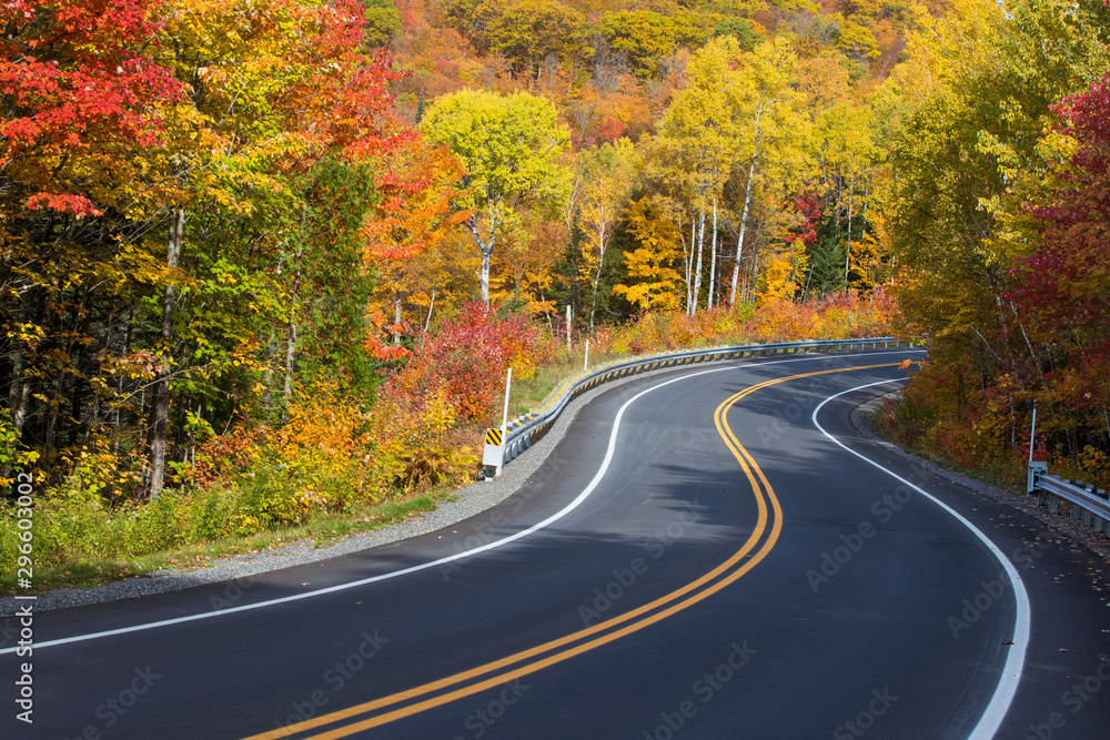 Autumn road in Mauricie national park, Canada Autumn road in Mauricie national park, Canada