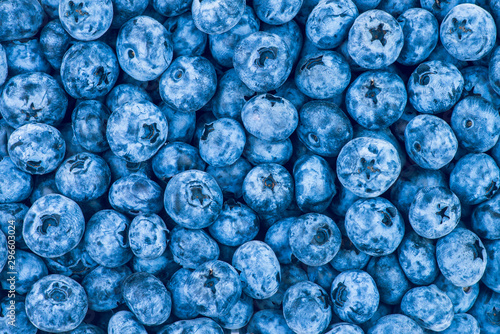 Fresh Blueberry Background. Texture blueberry berries close up. Various fresh summer berries. Blue food.