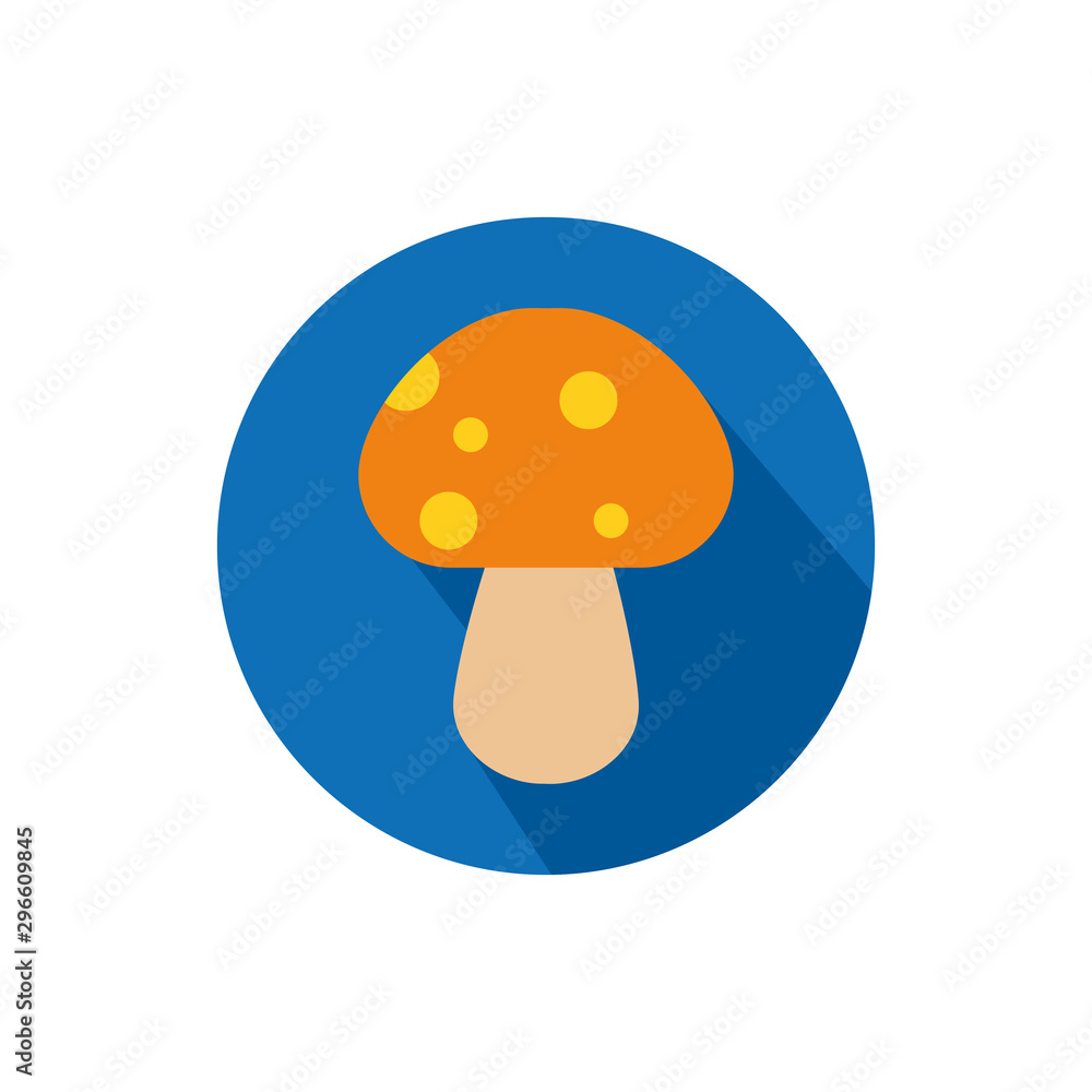 Isolated pointed fungi mushroom block vector design Isolated pointed fungi mushroom block vector design