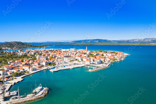Wallpaper Mural Beautiful Croatian coast, Murter island and town of Betina from air, Dalmatia Croatia Torontodigital.ca